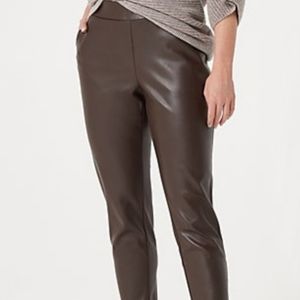 Du Jour Faux Leather Ankle Pant